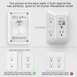 QINLIANF HR-519-B/HR-519D/AHR-508 Wall Charger-Surge Protector- 5 Outlet Extention